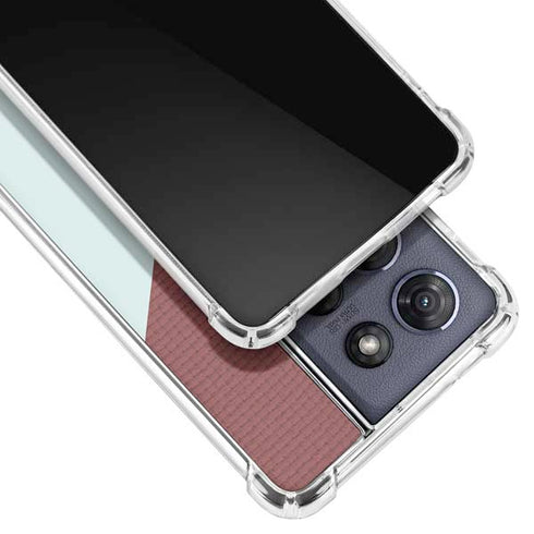 Marsala Triangle Shapes Moto G Play 5G (2025) Clear Case